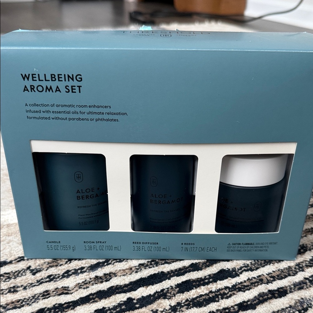 Wellbeing aroma set aloe and bergamot scent!
